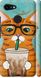 Чехол на Google Pixel 3 Зеленоглазый кот в очках "4054c-1528-7105"