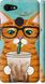 Чехол на Google Pixel 3 XL Зеленоглазый кот в очках "4054c-1523-7105"