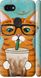 Чехол на Google Pixel 3a Зеленоглазый кот в очках "4054c-1700-7105"