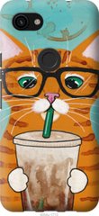 Чехол на Google Pixel 3a XL Зеленоглазый кот в очках "4054u-1713-7105"