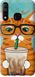 Чехол на Tecno Spark 4 KC2 Зеленоглазый кот в очках "4054u-2406-7105"