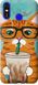 Чехол на Tecno Spark 4 Lite Зеленоглазый кот в очках "4054u-2425-7105"