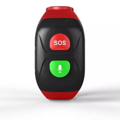 Фитнес браслет для пожилых людей Smart Band S1 с GPS-трекером, кнопкой SOS и Тонометром Красный