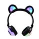 Наушники LINX Bear Ear Headphone Наушники с медвежьими ушками LED подсветка 350 mAh Черный
