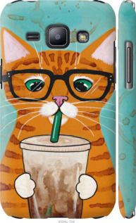 Чехол на Samsung Galaxy J1 J100H Зеленоглазый кот в очках "4054c-104-7105"