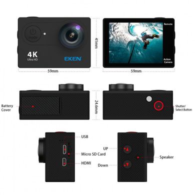 Экшн-камера B5R 1080P с пультом Черный
