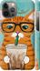 Чехол на Apple iPhone 12 Pro Max Зеленоглазый кот в очках "4054c-2054-7105"