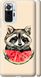Чехол на Xiaomi Redmi Note 10 Pro Енотик с арбузом "4605c-2297-7105"