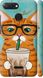 Чехол на Xiaomi Redmi 6 Зеленоглазый кот в очках "4054c-1521-7105"