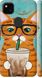 Чехол на Pixel 4A Зеленоглазый кот в очках "4054c-1935-7105"