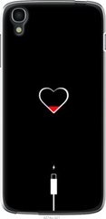 Чехол на Alcatel One Touch Idol 3 5.5 Подзарядка сердца "4274u-321-7105"