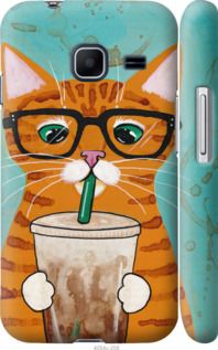 Чехол на Samsung Galaxy J1 Mini J105H Зеленоглазый кот в очках "4054c-258-7105"