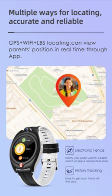 Дитячий годинник-телефон Smart Baby Watch I9L з 4G, GPS, кнопкою SOS, камерою, вимірюванням пульсу, кисню в крові Чорні
