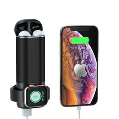 Power Bank 3 в 1 для Iphone, Apple Watch и AirPods Черный