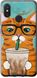 Чехол на Xiaomi Mi8 Зеленоглазый кот в очках "4054u-1499-7105"