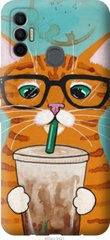 Чехол на Tecno Spark 7 KF6n Зеленоглазый кот в очках "4054u-2421-7105"