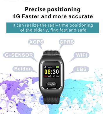 Детские часы-телефон Smart Baby Watch L05 с 4G, GPS, кнопкой SOS, измерением пульса, давления, температуры тела и датчиком падения Черный