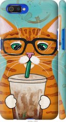 Чехол на Realme C2 Зеленоглазый кот в очках "4054c-1852-7105"