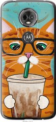 Чехол на Motorola Moto E5 Plus Зеленоглазый кот в очках "4054u-1412-7105"
