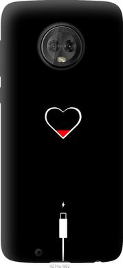 Чехол на Motorola Moto G6 Подзарядка сердца "4274u-982-7105"
