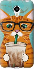 Чехол на Meizu M1/M1 mini Зеленоглазый кот в очках "4054u-188-7105"