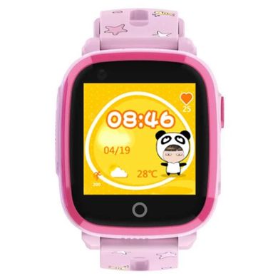 Водонепроницаемые детские GPS часы с 4G и камерой Smart Baby Watch DF33C Розовый