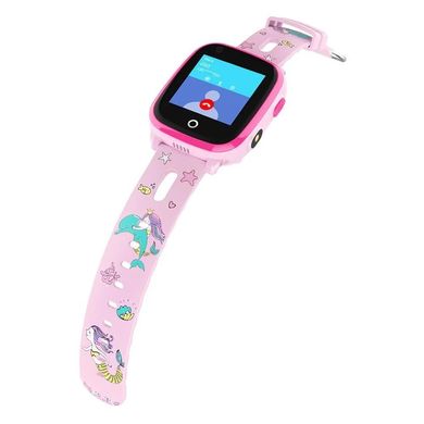 Водонепроницаемые детские GPS часы с 4G и камерой Smart Baby Watch DF33C Розовый