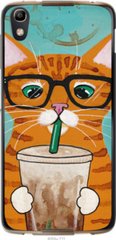 Чехол на Alcatel idol 4 Зеленоглазый кот в очках "4054u-711-7105"