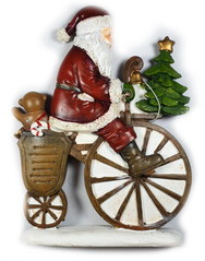 Декоративная фигура Дед Мороз на велосипеде (SKD-0996)