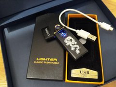 Электронная USB зажигалка UTM Дракон Черный