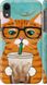 Чехол на iPhone XR Зеленоглазый кот в очках "4054c-1560-7105"