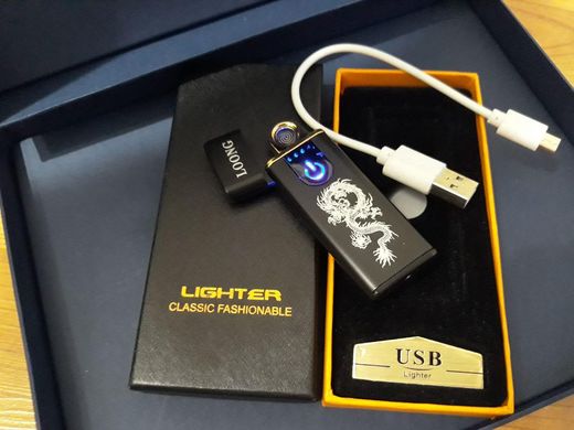 Электронная USB зажигалка UTM Дракон Черный
