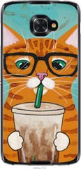 Чехол на Alcatel idol 4s Зеленоглазый кот в очках "4054u-712-7105"