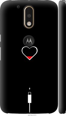 Чехол на Motorola MOTO G4 PLUS Подзарядка сердца "4274c-953-7105"