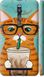 Чехол на Asus Zenfone 2 ZE551ML Зеленоглазый кот в очках "4054c-122-7105"