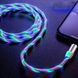 Магнитный светящийся кабель синхронизации Luminous для IOS Android Type-C 1 3 в 1 Радужный