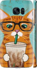 Чехол на Galaxy S7 Edge G935F Зеленоглазый кот в очках "4054c-257-7105"