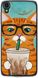 Чехол на Alcatel One Touch Idol 3 4.7 Зеленоглазый кот в очках "4054u-320-7105"