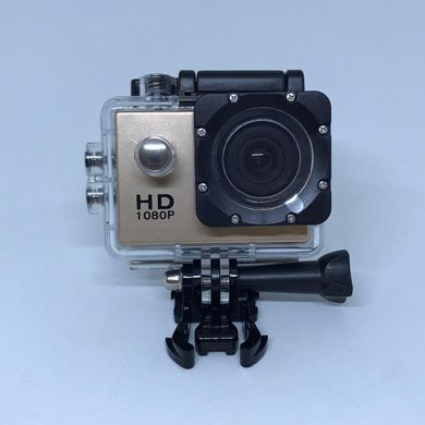 Видеокамера Экшн камера Action Camera D600 с боксом и креплениями Золото