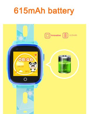 Водонепроницаемые детские GPS часы с 4G и камерой Smart Baby Watch DF33C Синий