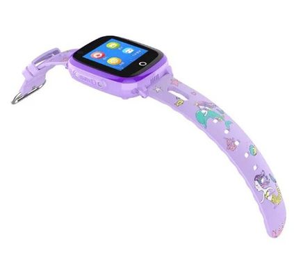 Водонепроницаемые детские GPS часы с 4G и камерой Smart Baby Watch DF33C Сиреневый