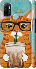Чехол на Oppo A53 Зеленоглазый кот в очках "4054c-568-7105"