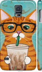 Чехол на Samsung Galaxy S5 Duos SM G900FD Зеленоглазый кот в очках "4054c-62-7105"