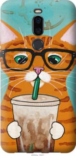 Чехол на Meizu X8 Зеленоглазый кот в очках "4054u-1601-7105"