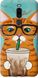 Чехол на Meizu X8 Зеленоглазый кот в очках "4054u-1601-7105"