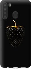 Чехол на Samsung Galaxy A21 Черная клубника "3585u-1841-7105"