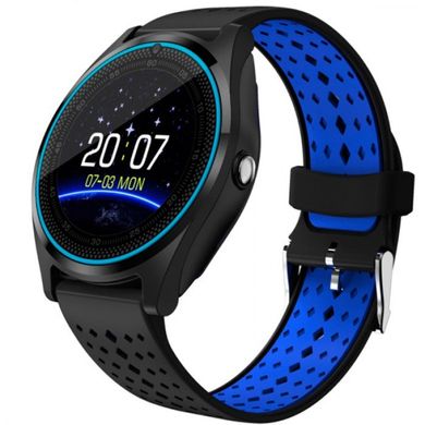 Умные смарт часы Smart Watch V9 Черно-голубые