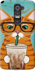 Чехол на LG G2 Зеленоглазый кот в очках "4054u-37-7105"