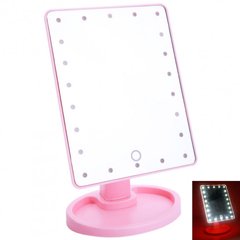 Сенсорное настольное зеркало для макияжа UTM Magic Makeup с 22 LED подсветкой Pink