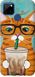 Чехол на Realme C12 Зеленоглазый кот в очках "4054u-2240-7105"